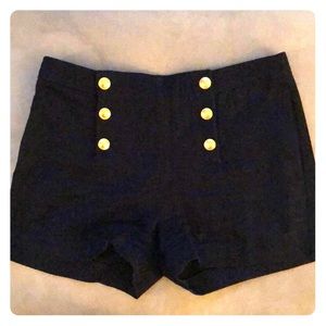 Banana Republic Navy High-waisted Shorts